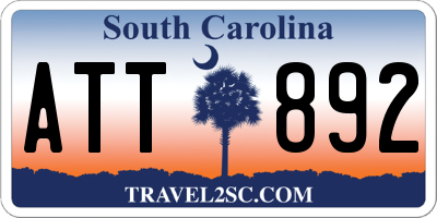 SC license plate ATT892