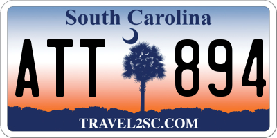 SC license plate ATT894