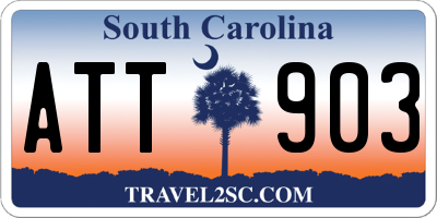 SC license plate ATT903