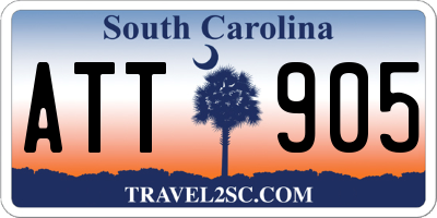 SC license plate ATT905