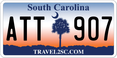 SC license plate ATT907