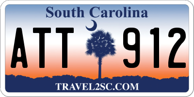 SC license plate ATT912