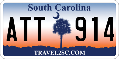 SC license plate ATT914