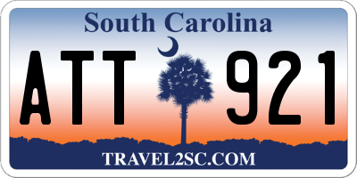 SC license plate ATT921