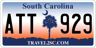 SC license plate ATT929