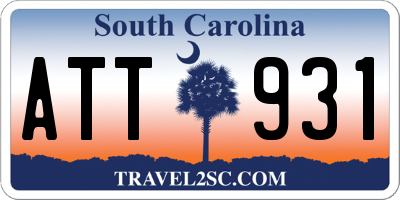 SC license plate ATT931