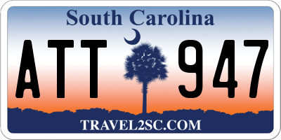 SC license plate ATT947