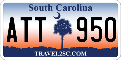 SC license plate ATT950