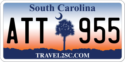 SC license plate ATT955