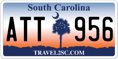SC license plate ATT956