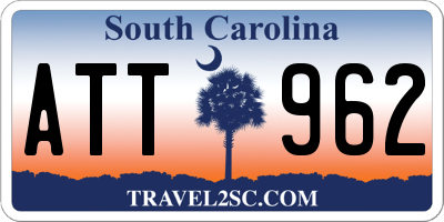 SC license plate ATT962