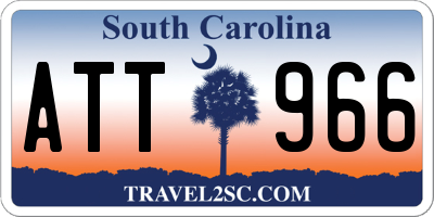 SC license plate ATT966