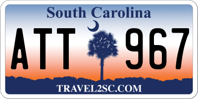 SC license plate ATT967