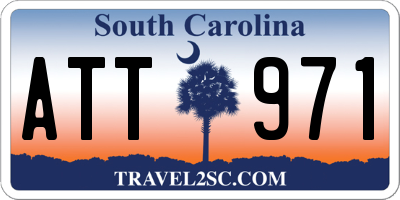 SC license plate ATT971