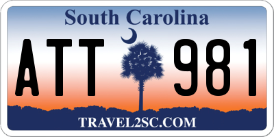 SC license plate ATT981