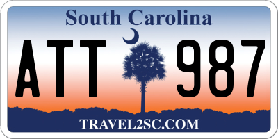 SC license plate ATT987