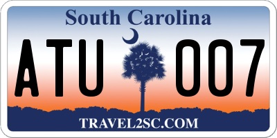 SC license plate ATU007
