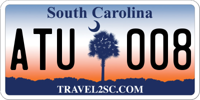 SC license plate ATU008