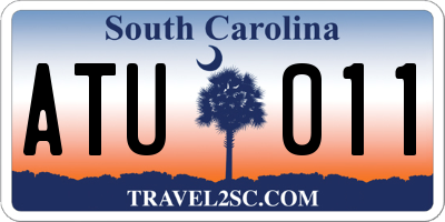 SC license plate ATU011