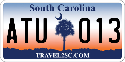 SC license plate ATU013