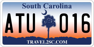 SC license plate ATU016
