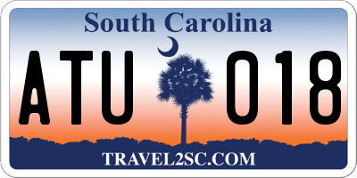 SC license plate ATU018