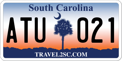 SC license plate ATU021