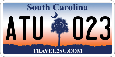 SC license plate ATU023