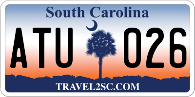 SC license plate ATU026
