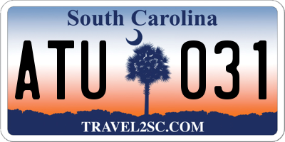 SC license plate ATU031