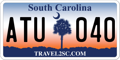 SC license plate ATU040