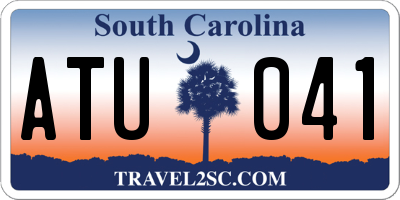 SC license plate ATU041
