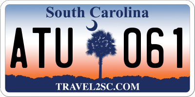 SC license plate ATU061