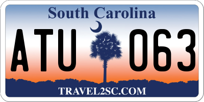 SC license plate ATU063