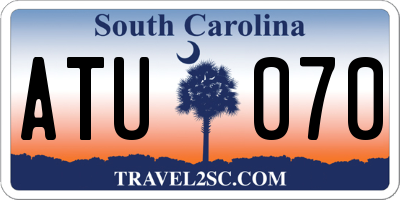 SC license plate ATU070