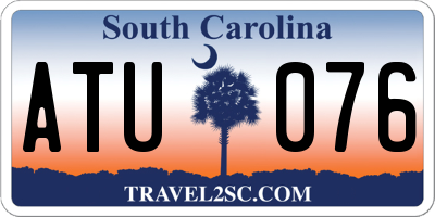 SC license plate ATU076