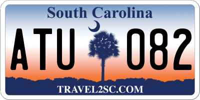 SC license plate ATU082