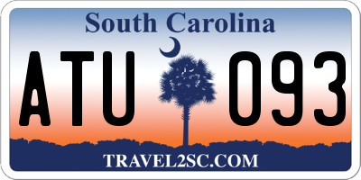 SC license plate ATU093