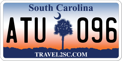 SC license plate ATU096