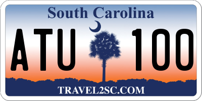 SC license plate ATU100