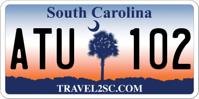 SC license plate ATU102