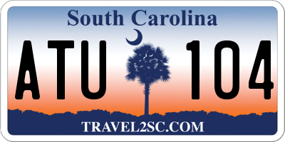 SC license plate ATU104