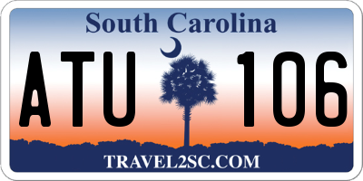 SC license plate ATU106