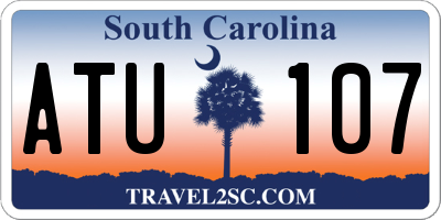 SC license plate ATU107