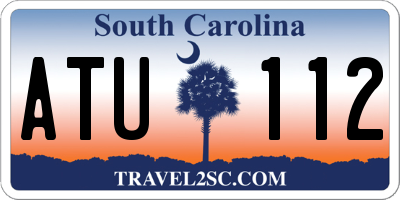 SC license plate ATU112