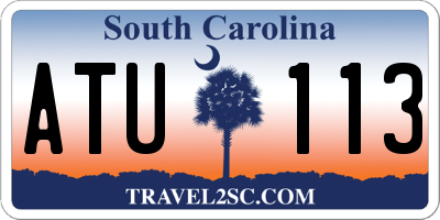 SC license plate ATU113