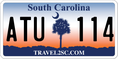 SC license plate ATU114