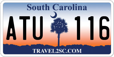 SC license plate ATU116