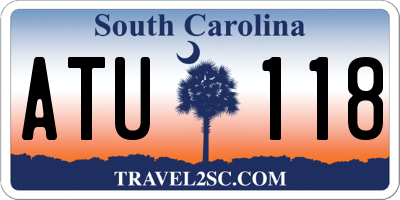 SC license plate ATU118