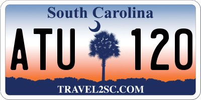 SC license plate ATU120